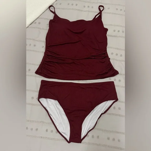 Eomenie women’s Tankini Swimsuit tummy control. Plus size. - Picture 4 of 4